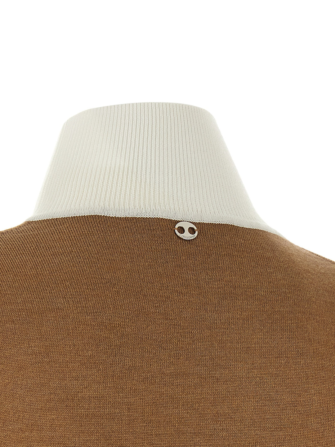 Paco Rabanne Sweater With Perforated Intarsia Maglioni - Beige | 9fc4360d2338a6b869e818ca6df94717e0fbdada