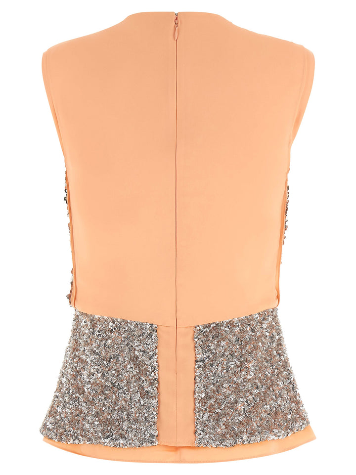Paco Rabanne Sequin Top Top - Rosa | b3bfa7651c51c41449ef4c4823201290d09382dd