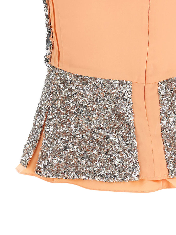 Paco Rabanne Sequin Top Top - Rosa | cedaab1b758b261636f5b15a7744d029b4c3de71