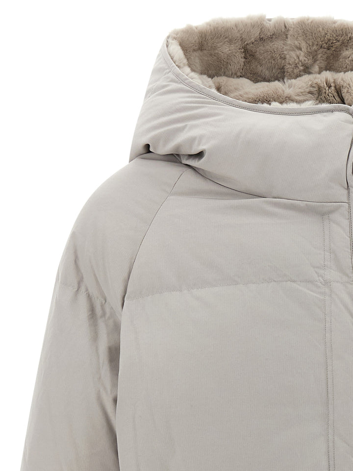 Army Yves Salomon Sheraling Insert Down Jacket Puffer Jackets - Grigio | 4136b5a67a6c9c34010264ffe27b6db806baede3