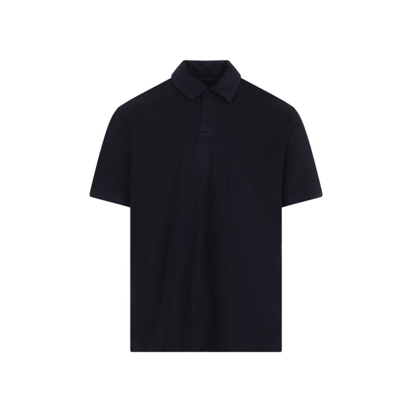 Classic Charmain Navy Blue Cotton Polo Shirt