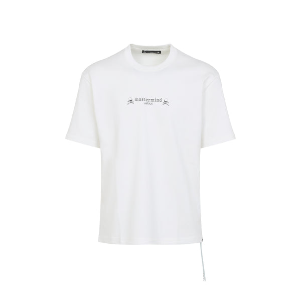 White Cotton Embroidery Ish Short Sleeves Tee
