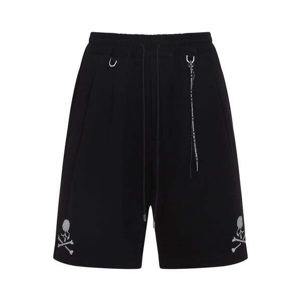 Black Cotton Glass Beads Shorts