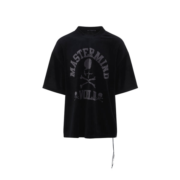 Black Velour Cotton T-Shirt