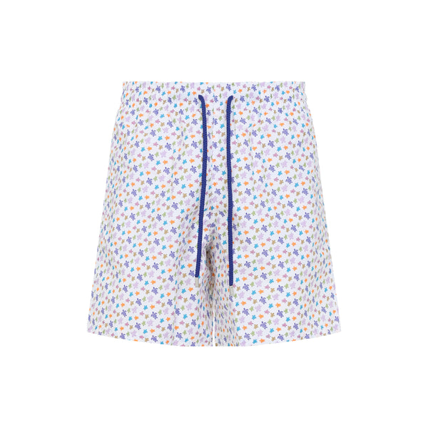 White Moorea Recycled Polyester Swim Shorts