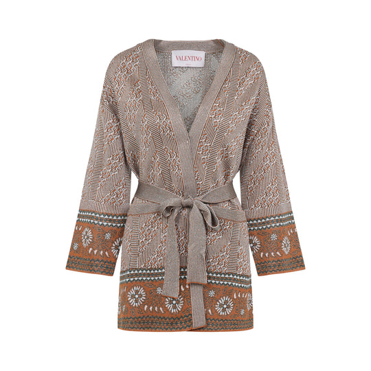 Beige Viscose Cardigan