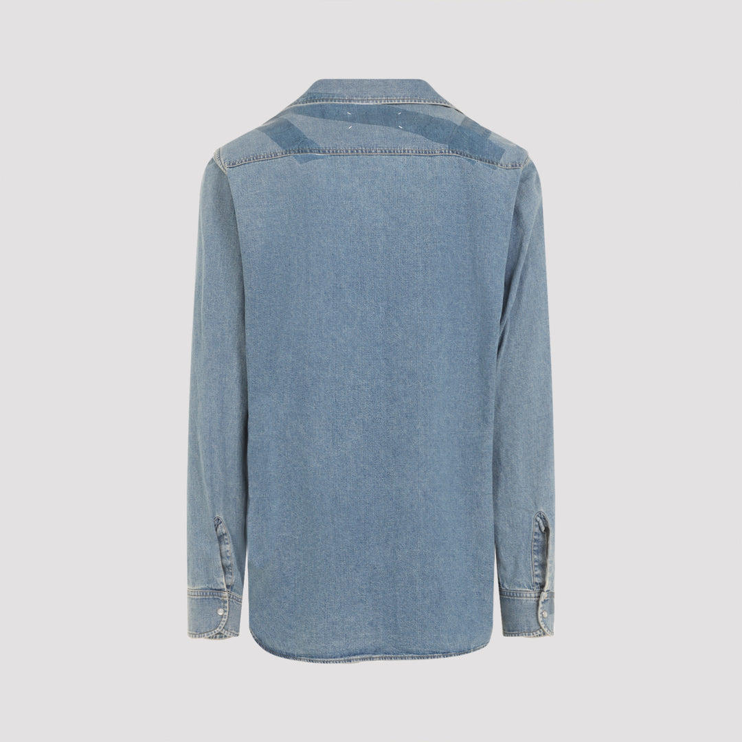 Maison Margiela Shirts - Blu | d6c7de116730deb95e8a82c26fe524e06238b0a1
