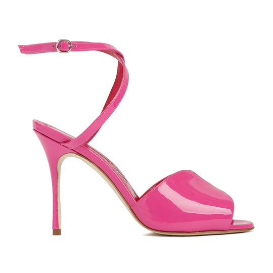 Pink Patent Calf Leather Hourani Sandal