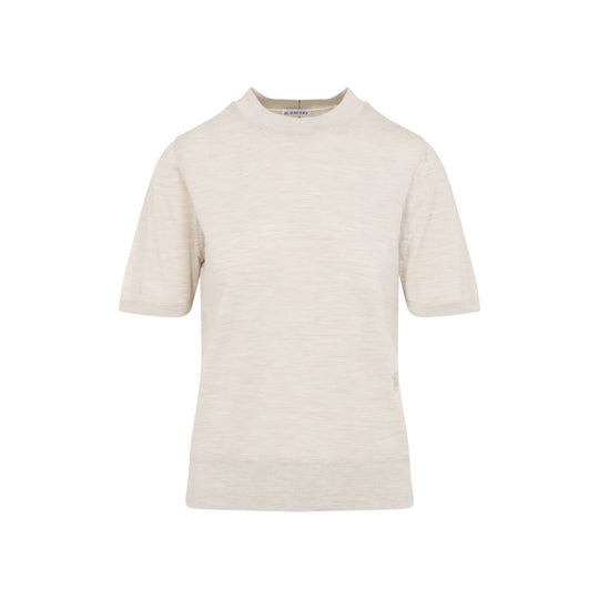 Nutmeg White Wool T-Shirt