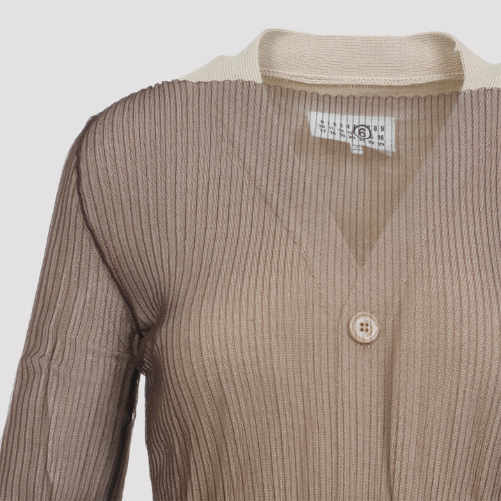 Mm6 Maison Margiela Cardigan - Nude & Neutrals | 128b7e1a23bee484bb4304029d32b112a35a96e2