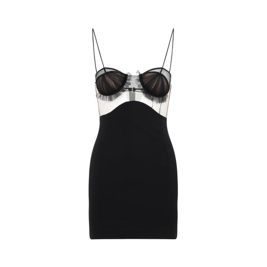 Black Explosive Flower Bra Dress