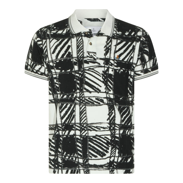 T-Shirts And Polos Black Scribble Check
