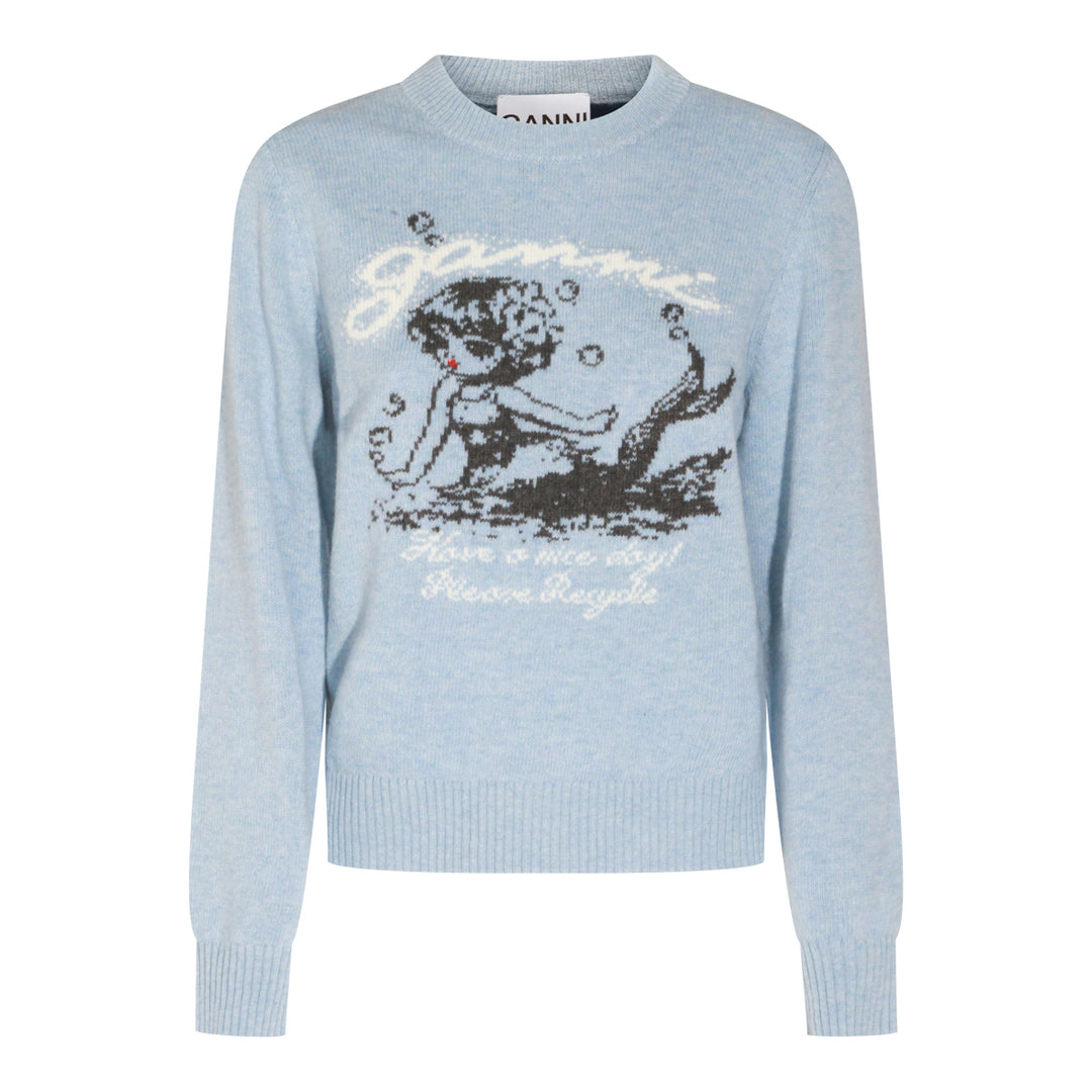 Ganni Sweaters - SOFT CHAMBRAY | 0ffd45792788d2dfbfc6d78c4a222a98be5e93dc