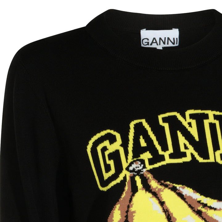 Ganni Sweaters - BLACK | b2c03bc714676fcb8cb854fb6ad128ba4d384141