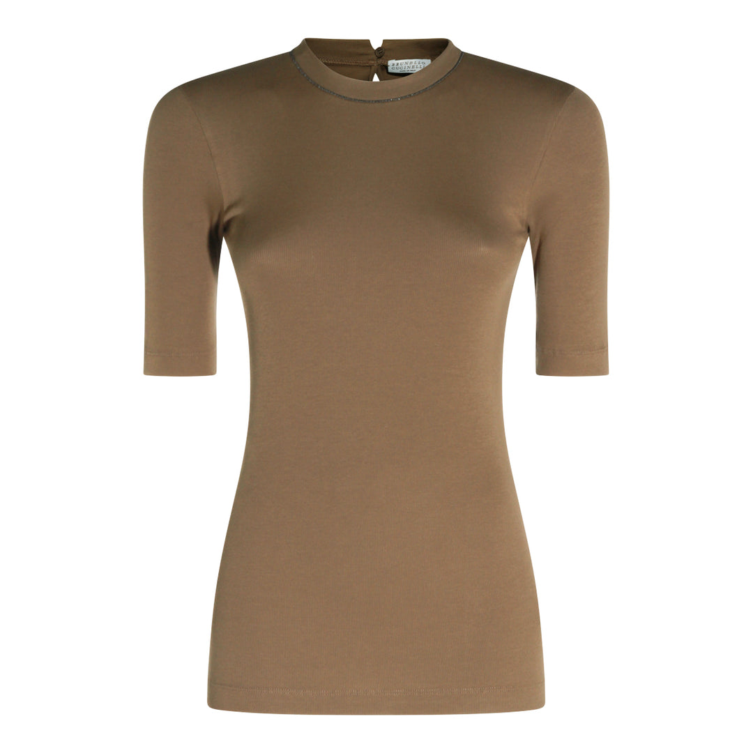 Brunello Cucinelli T-shirts and Polos - CIOCCOLATO | cb3fe2bcc282a4fe1f3725325819d030729c6a57
