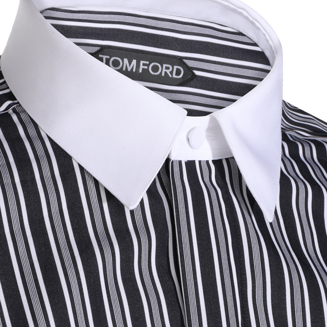 Tom Ford Shirts - WHITE-BLACK | d01acfff6e35654c605554e2fcb501831405d82a