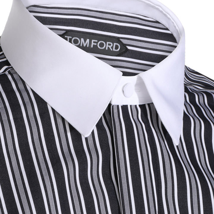 Tom Ford Shirts - WHITE-BLACK | d01acfff6e35654c605554e2fcb501831405d82a
