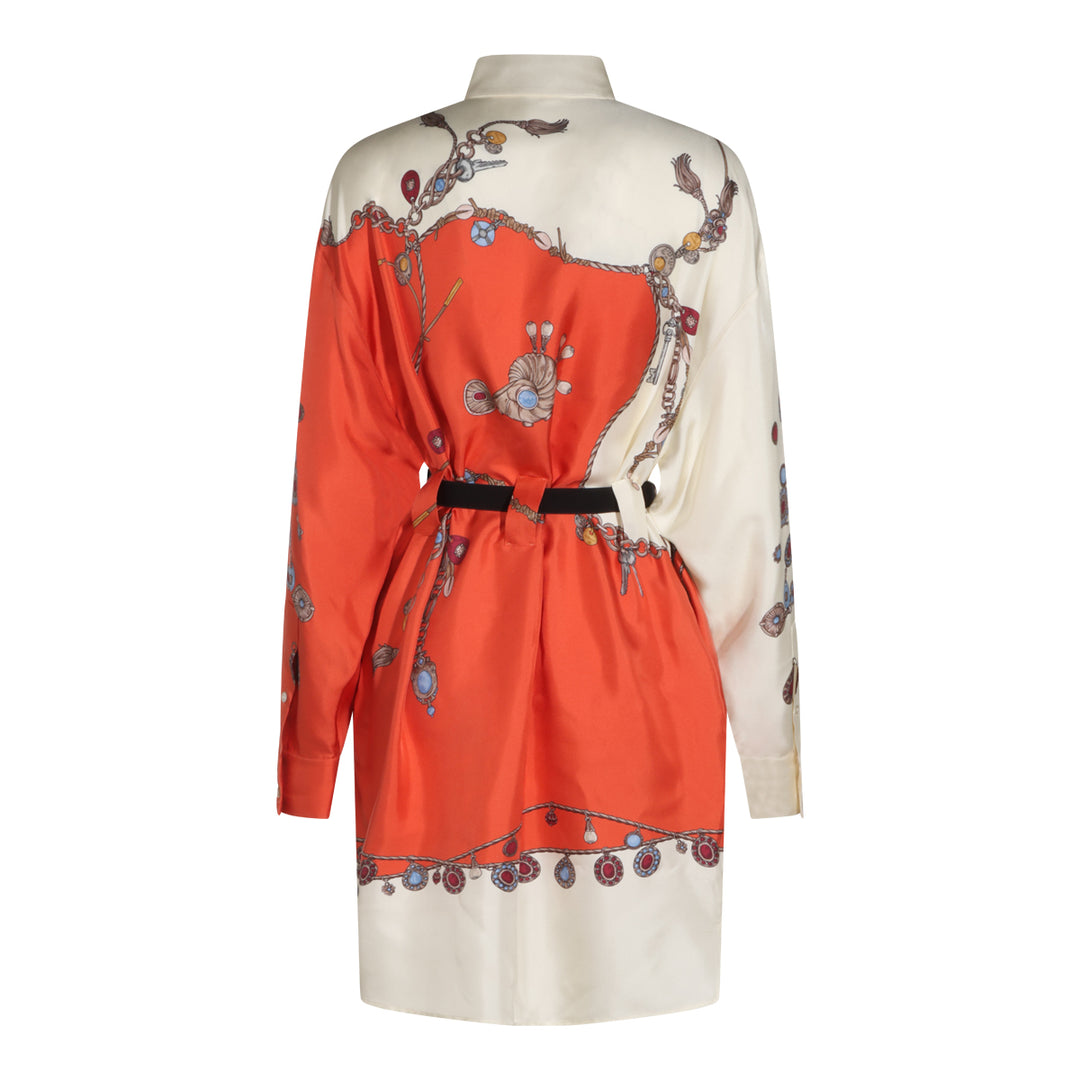 Versace Dresses - ORANGE/WHITE/GOLD | 29b6a8d408f46250cdc1647cee6fc7e79e37a1c6
