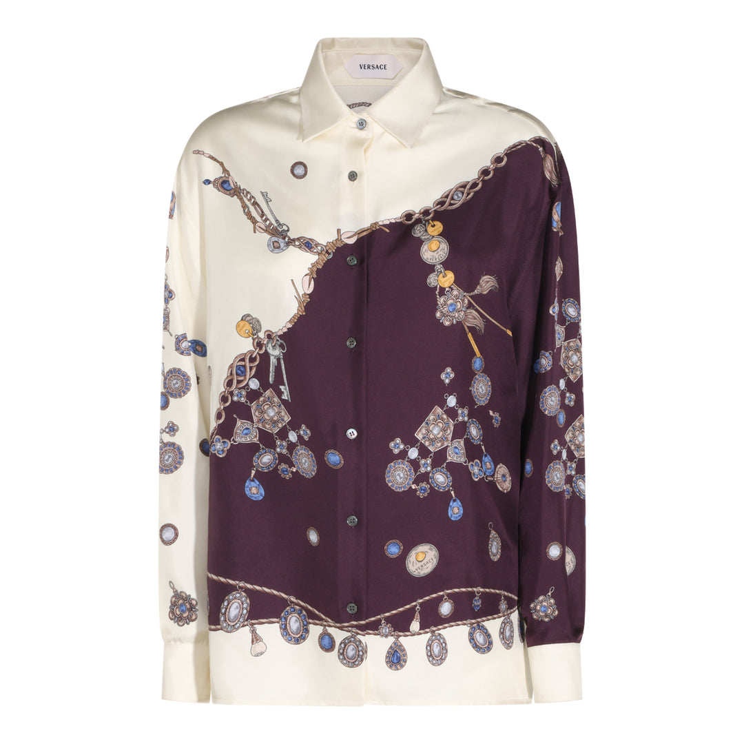 Versace Shirts - BURGUNDY/WHITE/GOLD | 0275d6dbd67a83d0d7277a2a62c97eb2dbff4b42