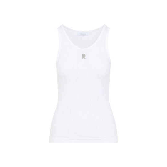 White Cotton Tank Top