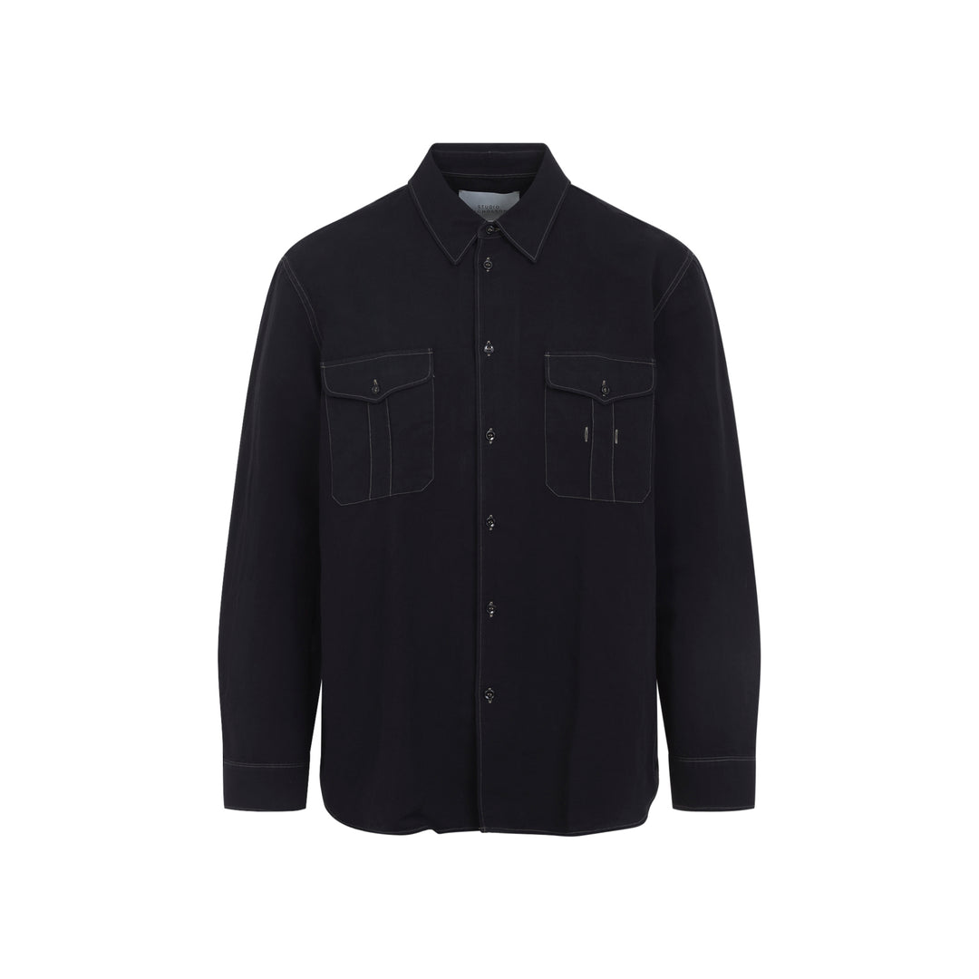 Studio Nicholson Shirts - Nero | 30ba97ddaf31170d67dbf5e61369c7d089ae13b3
