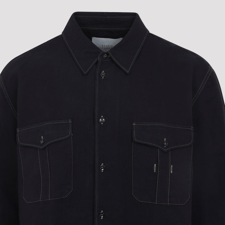 Studio Nicholson Shirts - Nero | b5e268abd5693ad31b3775b68ba72654bc558c87