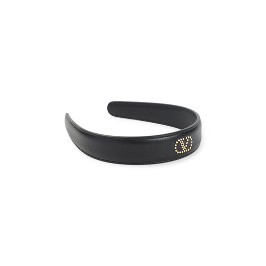 Black Leather Hair Band