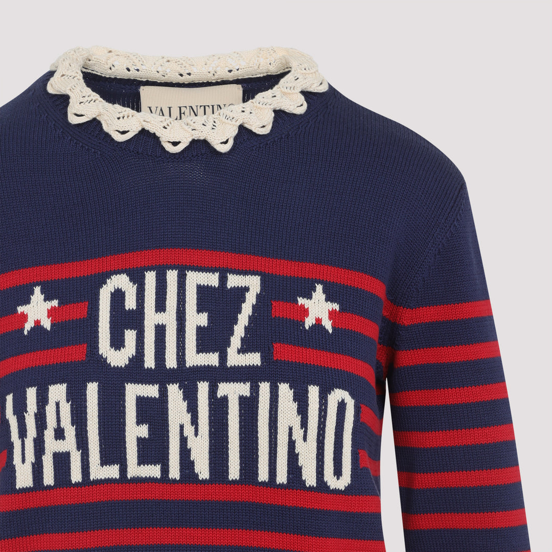 Valentino Pullover - Blu | 0202ea1d62d978ea2a8e8065c66bcf8a1b6f436d