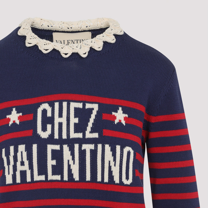 Valentino Pullover - Blu | 0202ea1d62d978ea2a8e8065c66bcf8a1b6f436d