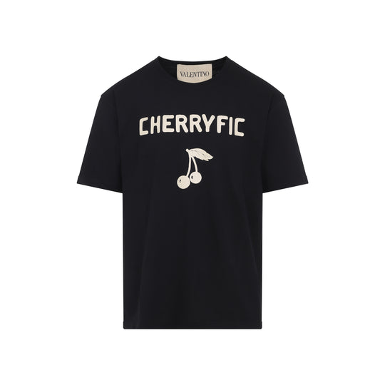 Black Cotton Cherryfic T-Shirt