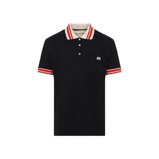 Black Cotton Polo
