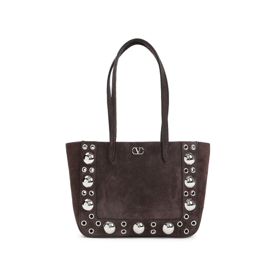 Testa Di Moro Brown Cow Suede Leather Nellcote Mini Tote Bag