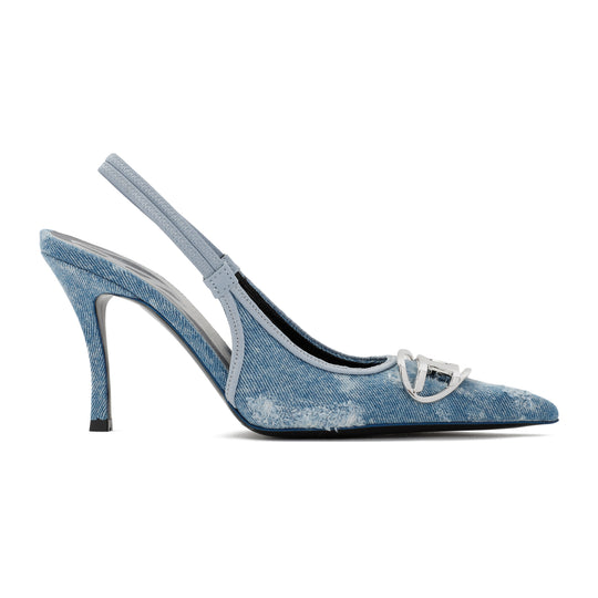 Blue Cotton D-Venus Pumps