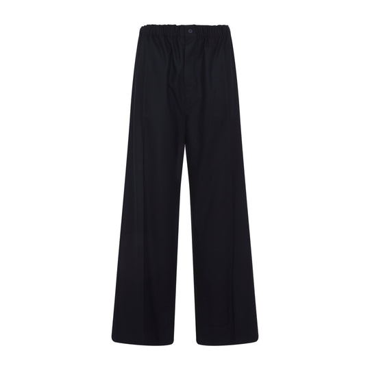 Midnight Blue Wool Tr305 Pull On Pants