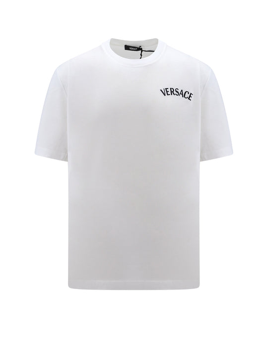 Cotton Jersey T-Shirt With Logo Embroidery