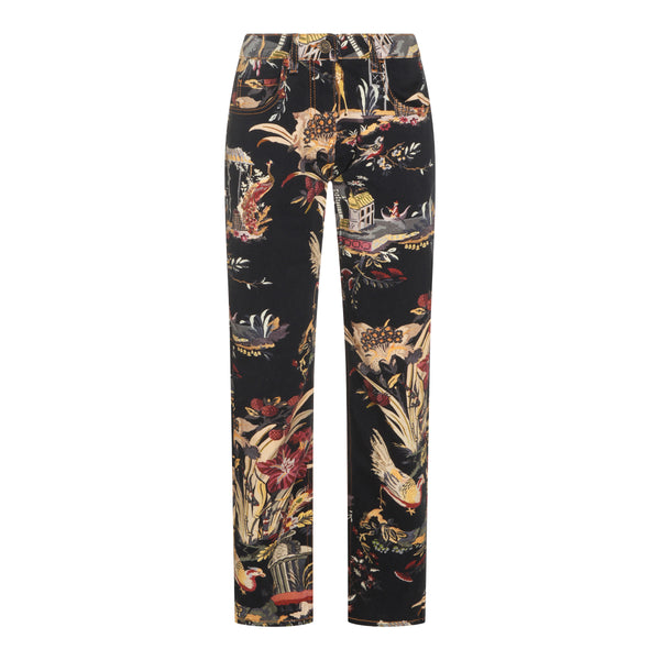 Jeans Black/Bordeaux