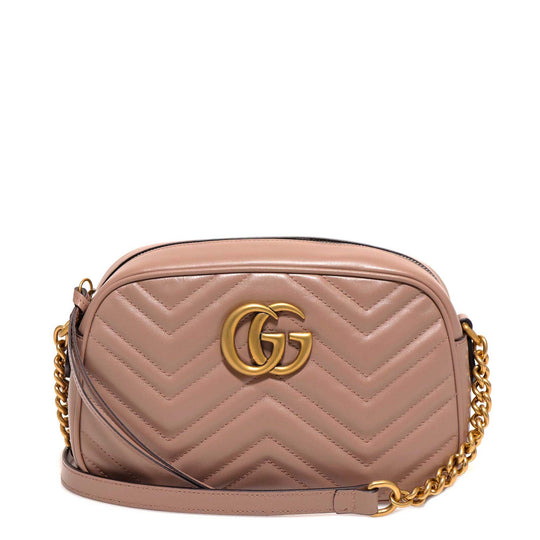Matelassé Leather Shoulder Bag With Metal Gg Logo