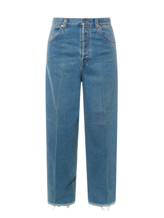 Cotton Jeans With Maxi Pockets