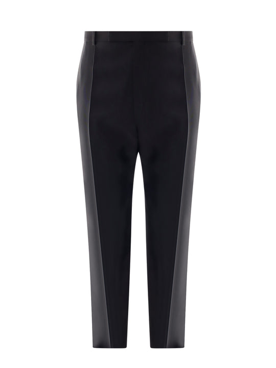 Wool Blend Trouser With Frontal Fold