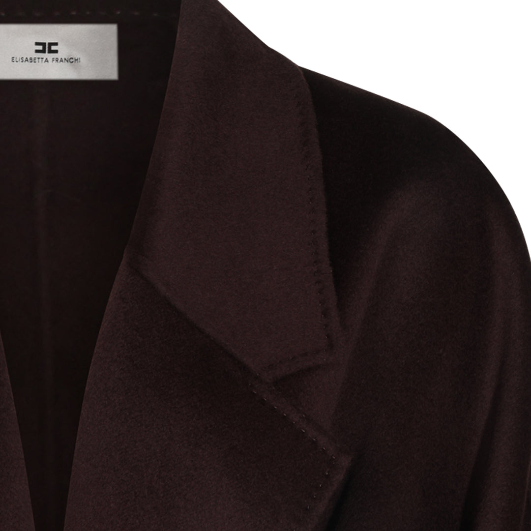 Elisabetta Franchi Coats - DARK CHOCOLATE | 1a55c0761956c192df0c01ddb6b4c01b5baaca67
