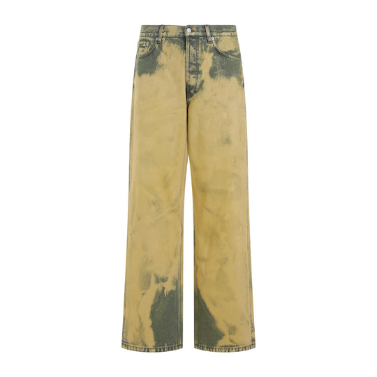 Lime Yellow Cotton Pine Pants