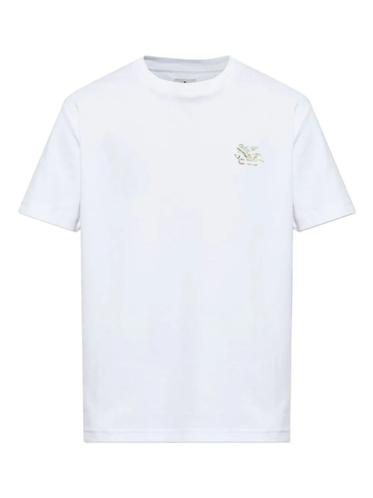 T-Shirt In Cotone Con Ricamo Pegaso