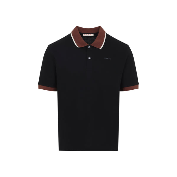 Black Cotton Polo