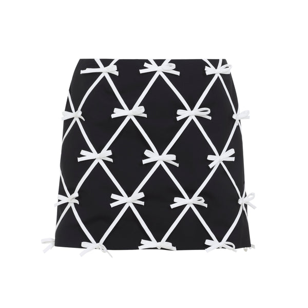Black Bow Mini Skirt