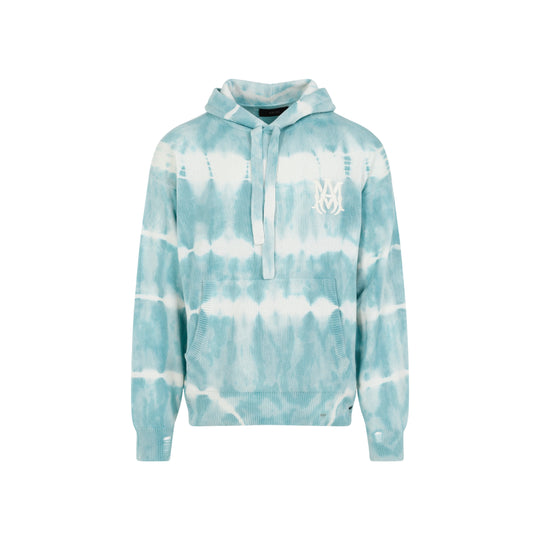 Sea Blue Eco Cashmere Ma Tie Dye Hoodie