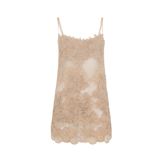 Beige Polyamide Mini Dress