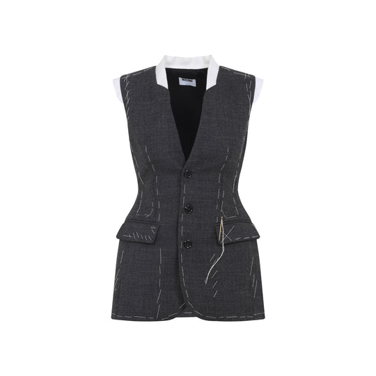 Grey Wool Vest