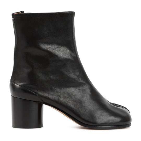 Black Leather Tabi Boots