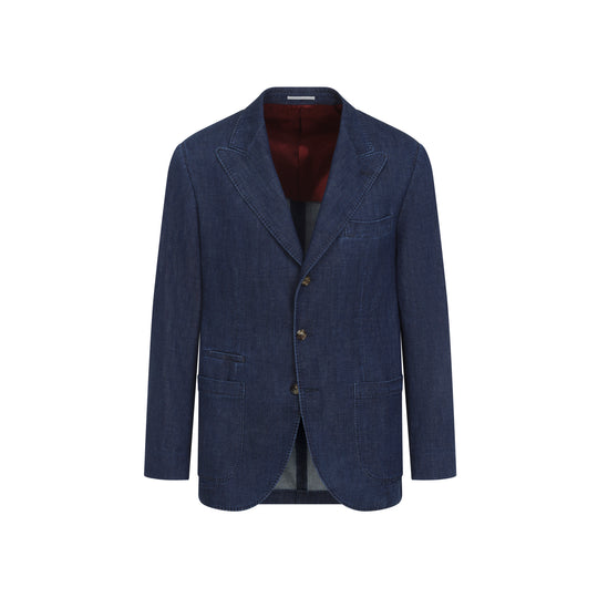 Denim Dark Blue Cotton Jacket