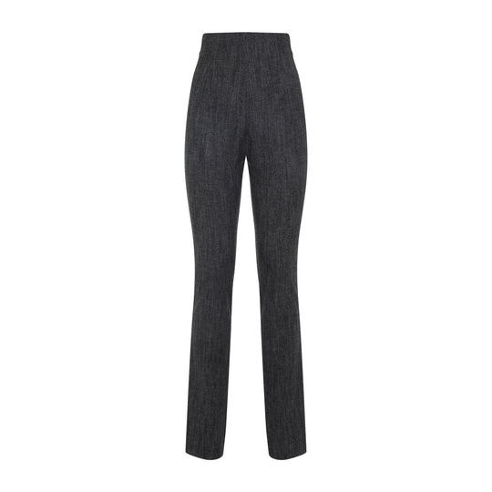 Black Virgin Wool Skinny Pants